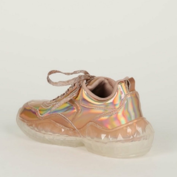 LAST PAIR! Rose Gold Holographic Sneakers - Picture 5 of 5